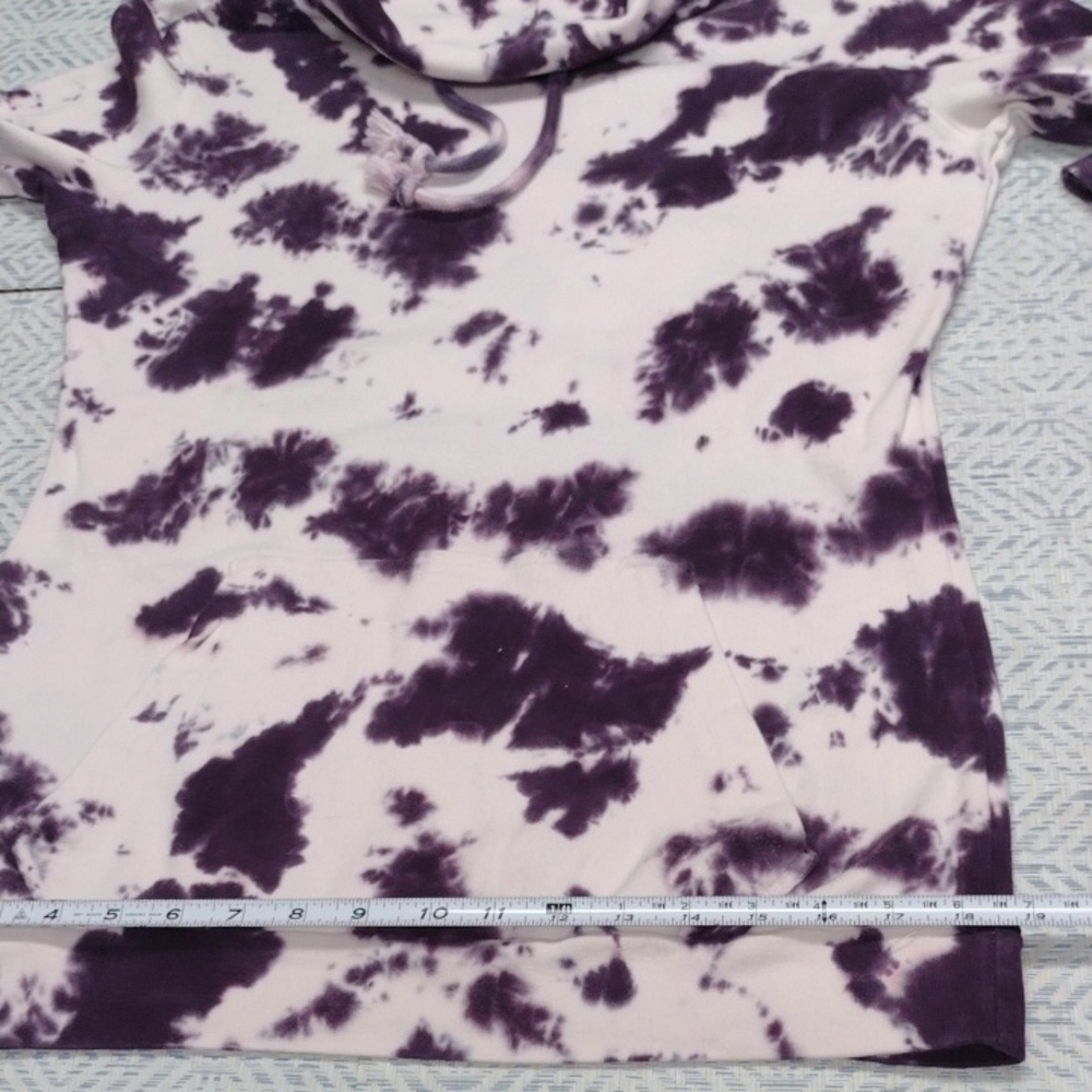 Lily & Lottie Women's Purple Tie-Dye Cowl Neck Sweatshirt - Picture 12 of 14